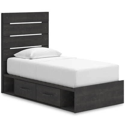Signature Design by Ashley Hollivern PCB2108B17 Twin Panel Storage Bed - American Furniture of Slidell