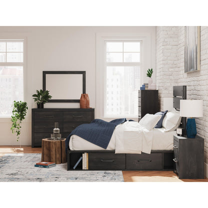 Signature Design by Ashley Hollivern PCB2108B18 Twin Panel Bed with Storage - American Furniture of Slidell