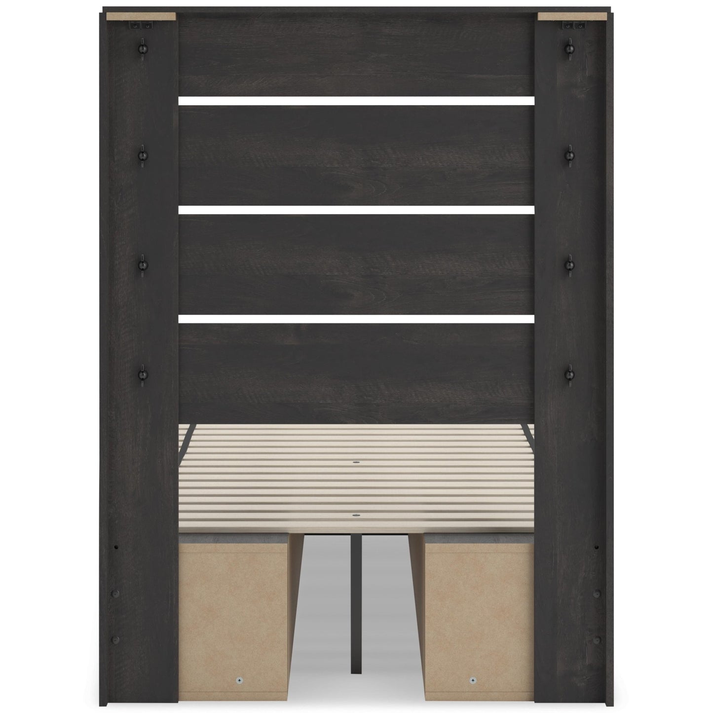 Signature Design by Ashley Hollivern PCB2108B18 Twin Panel Bed with Storage - American Furniture of Slidell