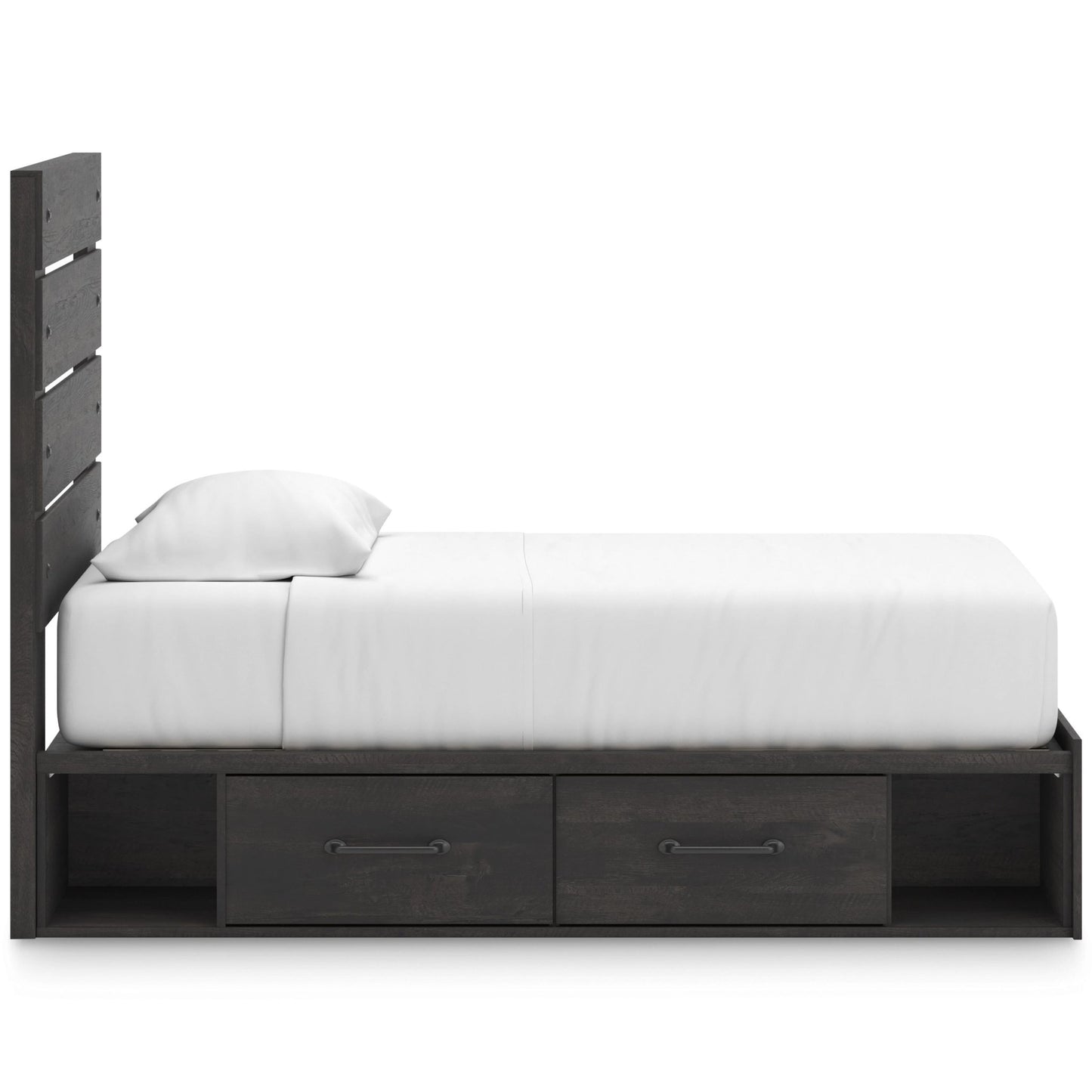 Signature Design by Ashley Hollivern PCB2108B18 Twin Panel Bed with Storage - American Furniture of Slidell