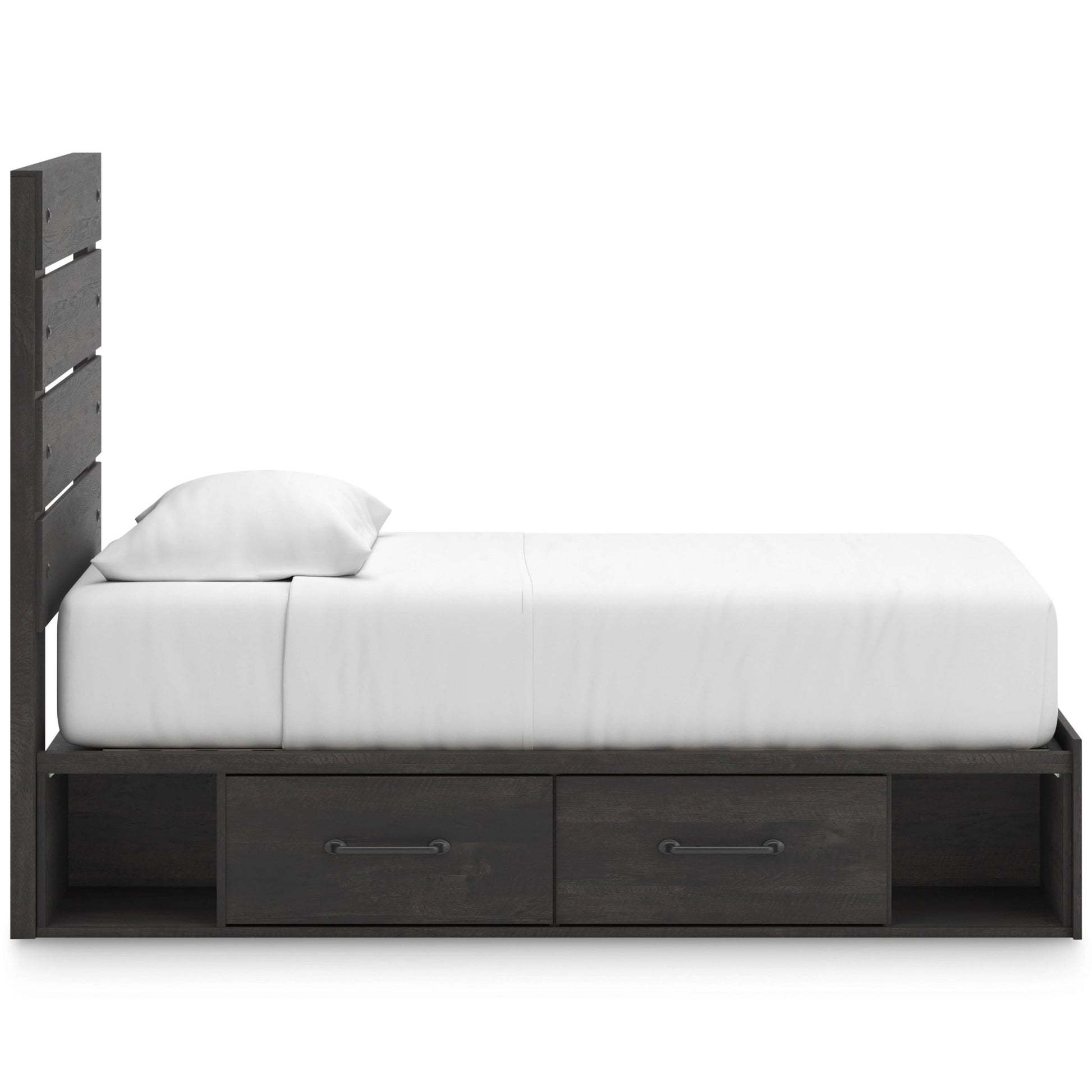 Signature Design by Ashley Hollivern PCB2108B18 Twin Panel Bed with Storage - American Furniture of Slidell