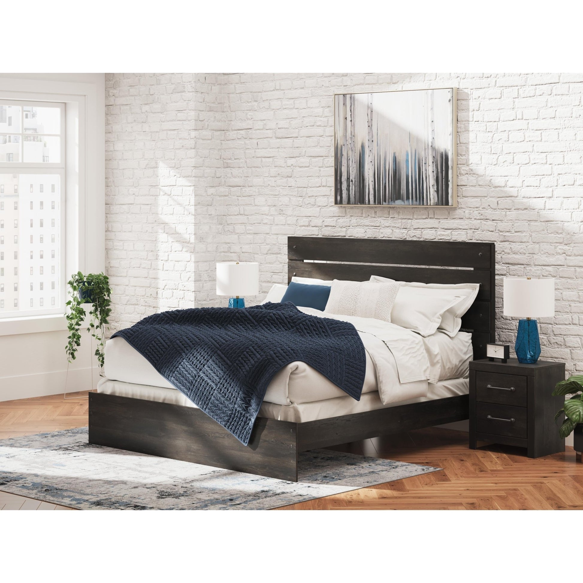Signature Design by Ashley Hollivern PCB2108B8 King Panel Bed - American Furniture of Slidell