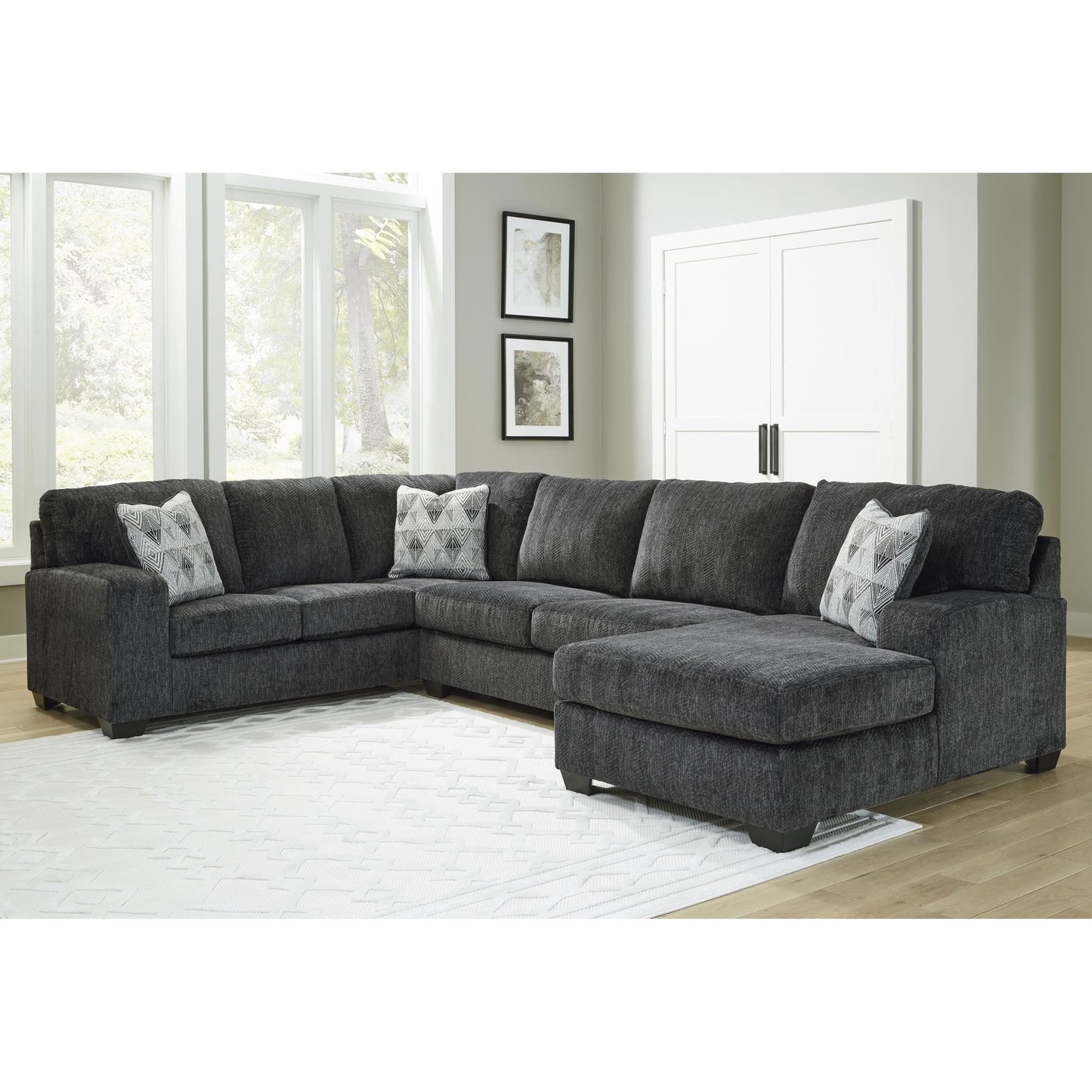 Signature Design by Ashley Hollyview Fabric 3 pc Sectional 1520566/1520534/1520517 - American Furniture of Slidell