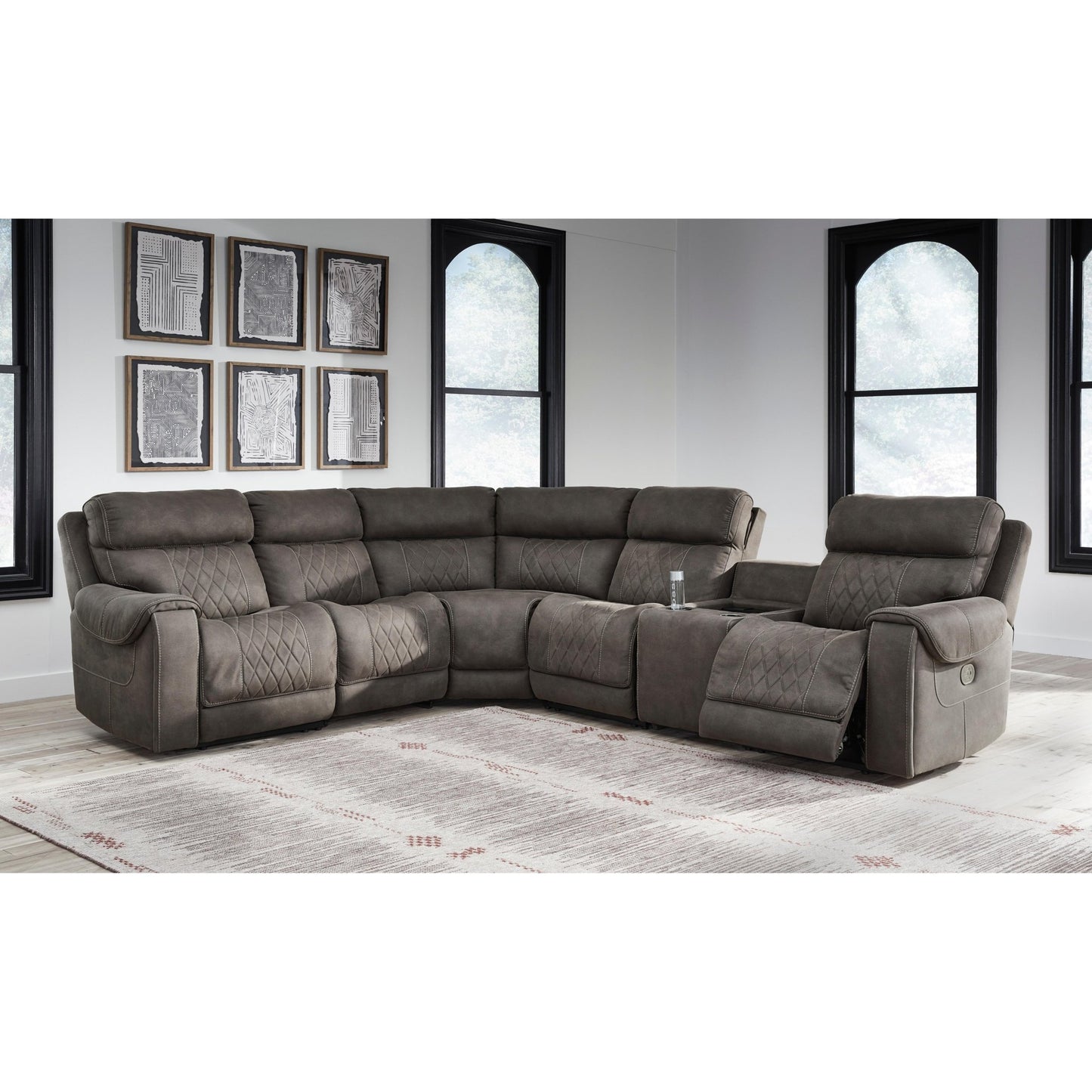 Signature Design by Ashley Hoopster 23703S5 6 pc Power Reclining Sectional - American Furniture of Slidell