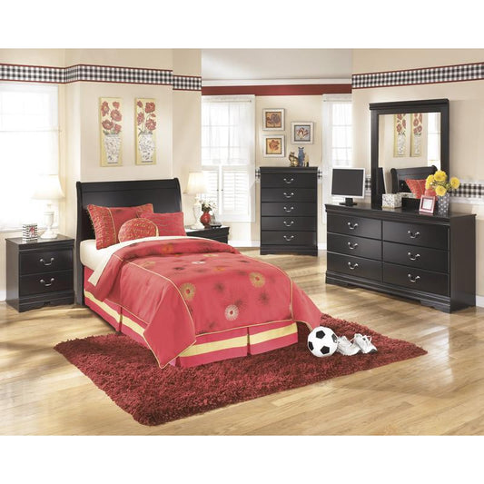 Signature Design by Ashley Huey Vineyard B128 5 pc Twin Sleigh Bedroom Set - American Furniture of Slidell