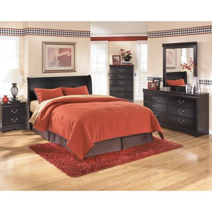 Signature Design by Ashley Huey Vineyard B128B21 5 pc Queen Sleigh Bedroom Set - American Furniture of Slidell
