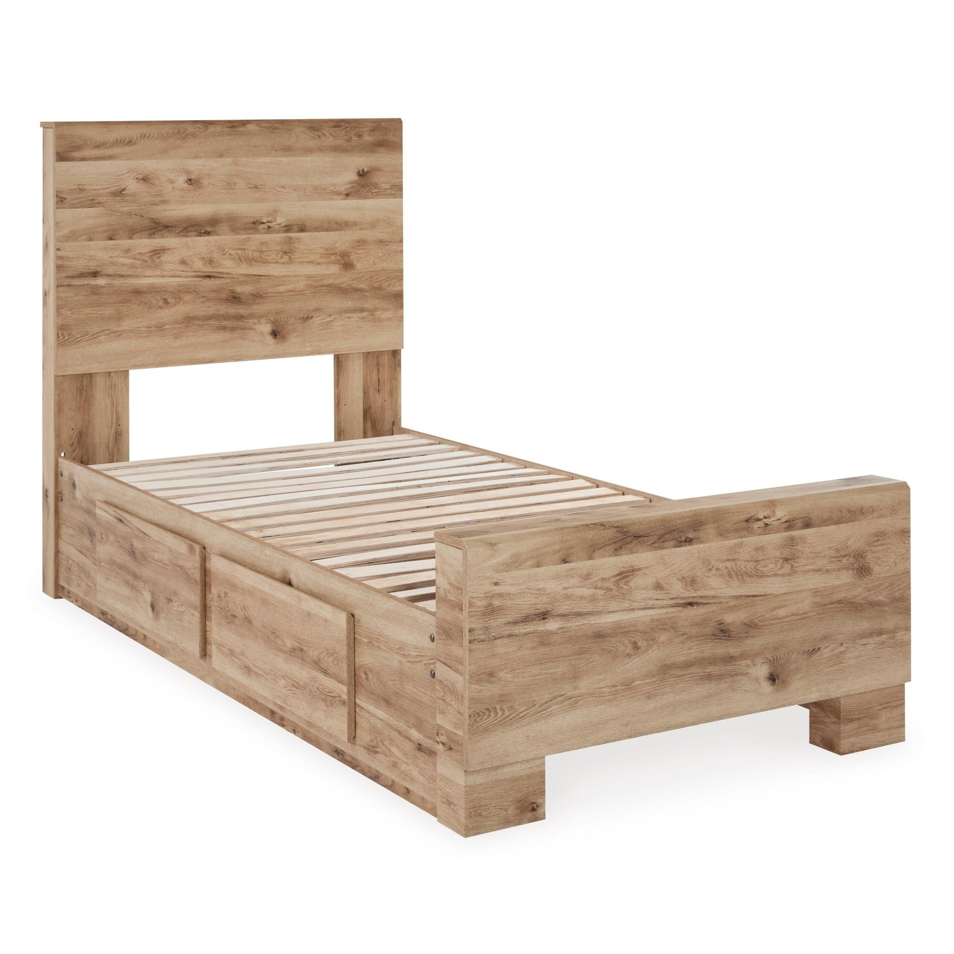 Signature Design by Ashley Hyanna B1050B24 Twin Panel Bed with 1 Side Storage - American Furniture of Slidell