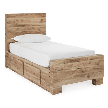 Signature Design by Ashley Hyanna B1050B24 Twin Panel Bed with 1 Side Storage - American Furniture of Slidell