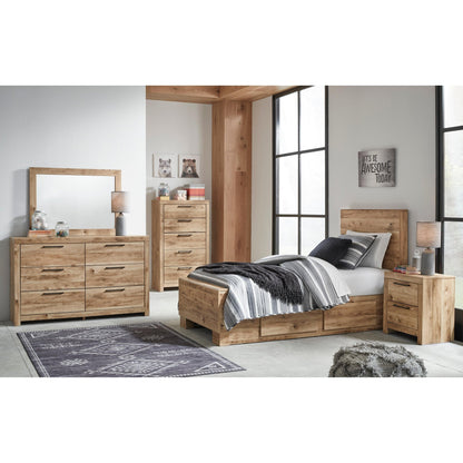 Signature Design by Ashley Hyanna B1050B28 Twin Panel Bed with 2 Side Storage - American Furniture of Slidell