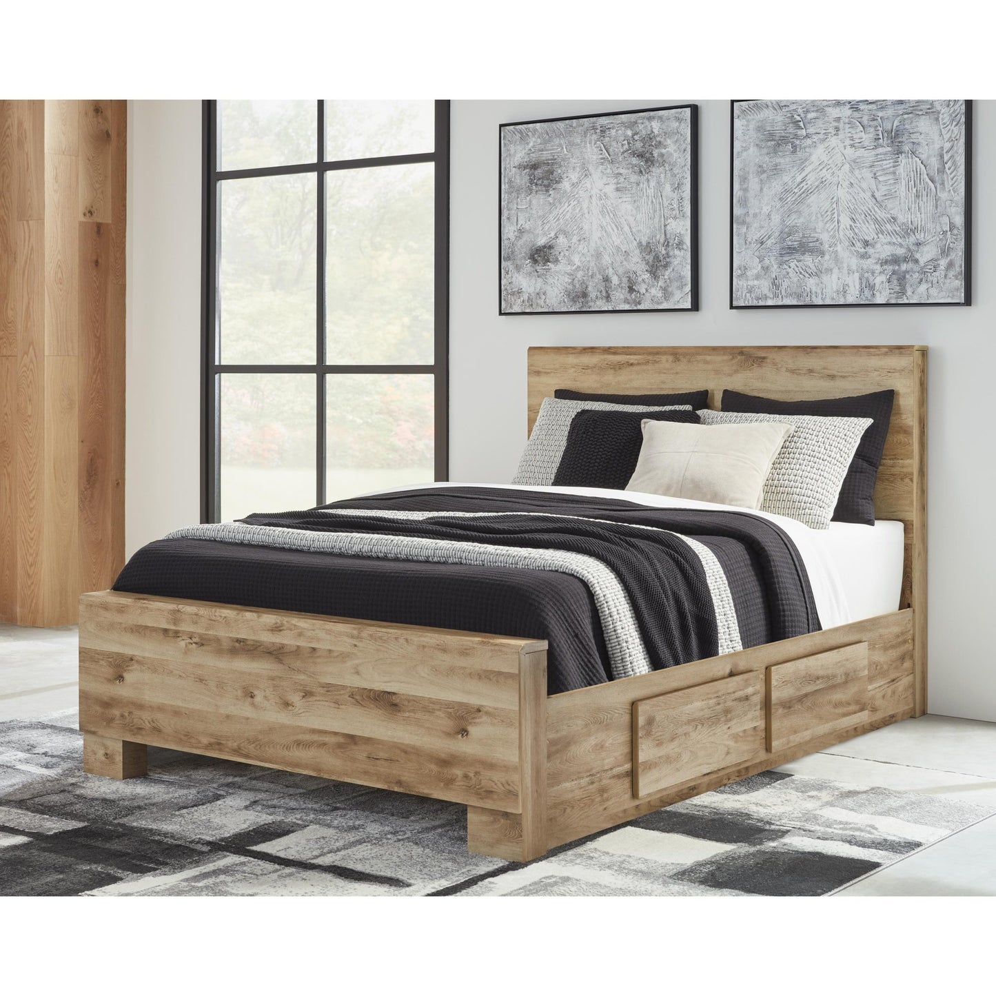 Signature Design by Ashley Hyanna B1050B32 Queen Panel Bed with 2 Side Storage - American Furniture of Slidell