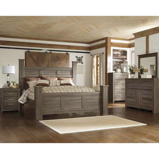 Signature Design by Ashley Juararo B251B35 6 pc King Poster Bedroom Set - American Furniture of Slidell