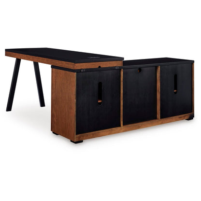 Signature Design by Ashley Kallari H737H1 Credenza with Desk Return - American Furniture of Slidell