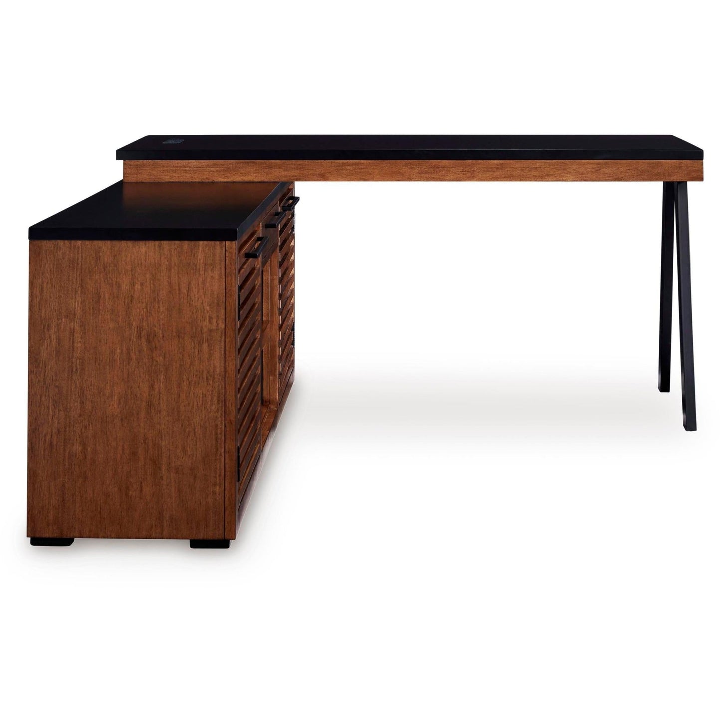 Signature Design by Ashley Kallari H737H1 Credenza with Desk Return - American Furniture of Slidell