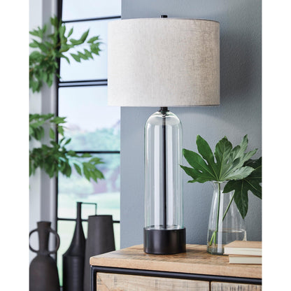 Signature Design by Ashley Kerrbrook L430944 Glass Table Lamp - American Furniture of Slidell