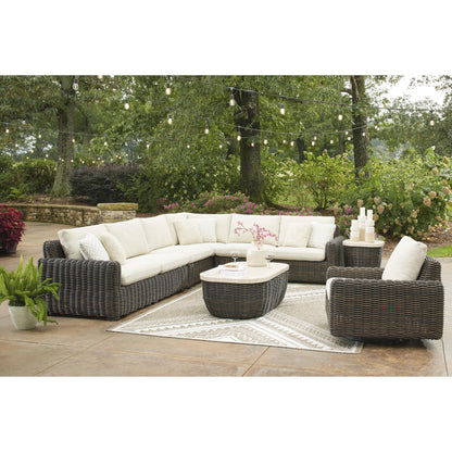 Signature Design by Ashley Kimora P711P2 4 pc Outdoor Sectional - American Furniture of Slidell