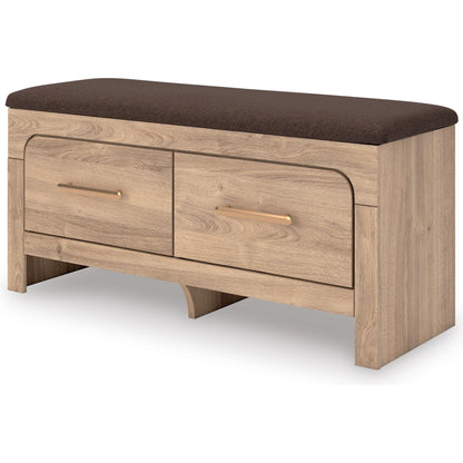 Signature Design by Ashley Kinlanni PCB1360 - 09 Bedroom Upholstered Storage Bench - American Furniture of Slidell