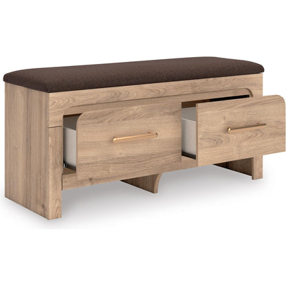 Signature Design by Ashley Kinlanni PCB1360 - 09 Bedroom Upholstered Storage Bench - American Furniture of Slidell