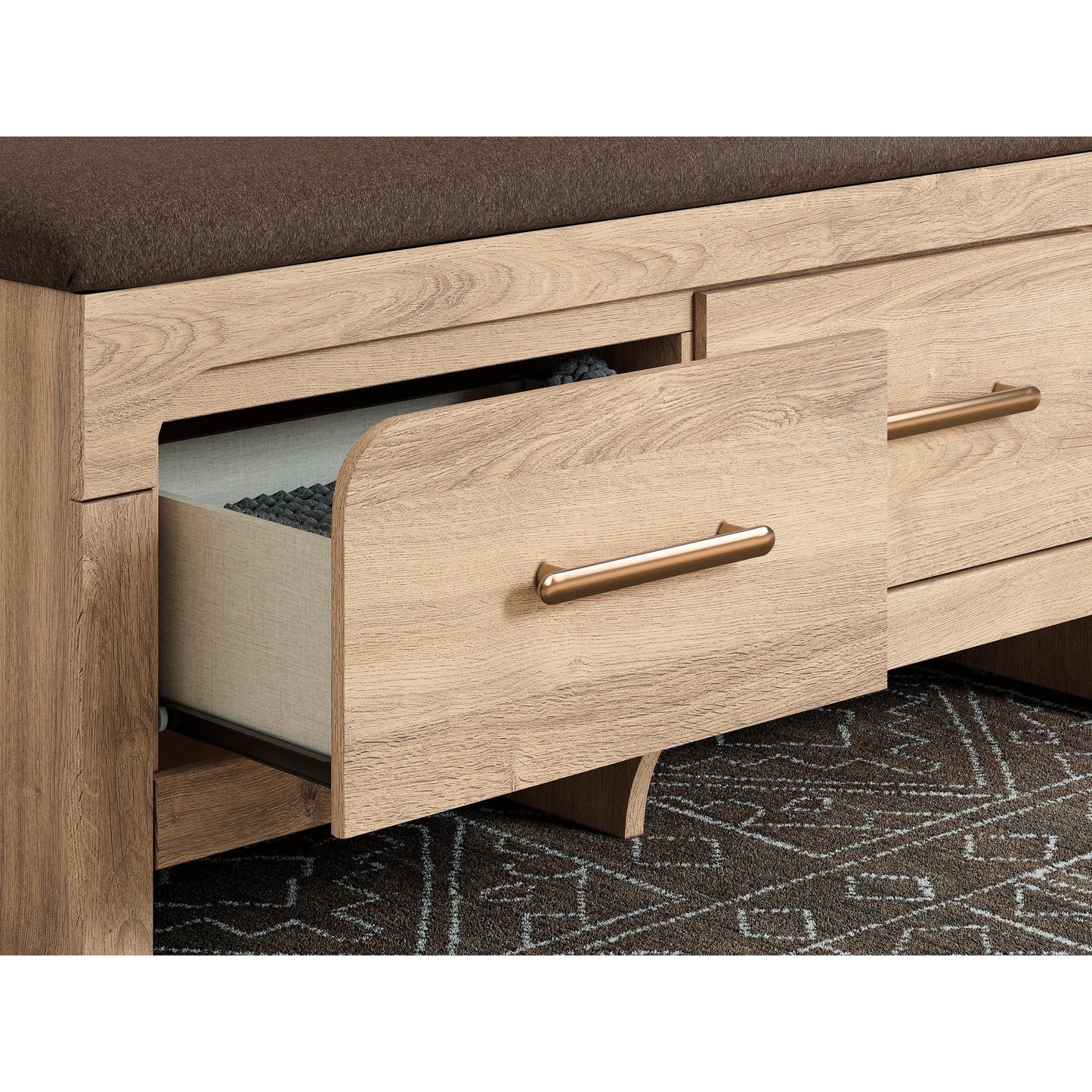 Signature Design by Ashley Kinlanni PCB1360 - 09 Bedroom Upholstered Storage Bench - American Furniture of Slidell