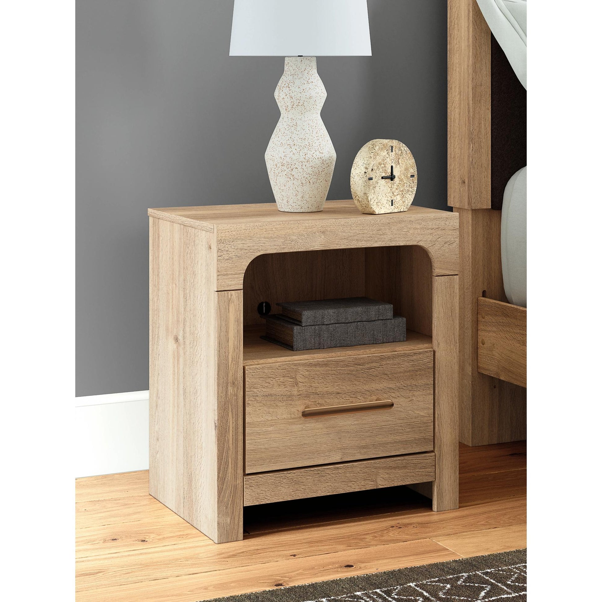 Signature Design by Ashley Kinlanni PCB1360 - 91 One Drawer Night Stand - American Furniture of Slidell