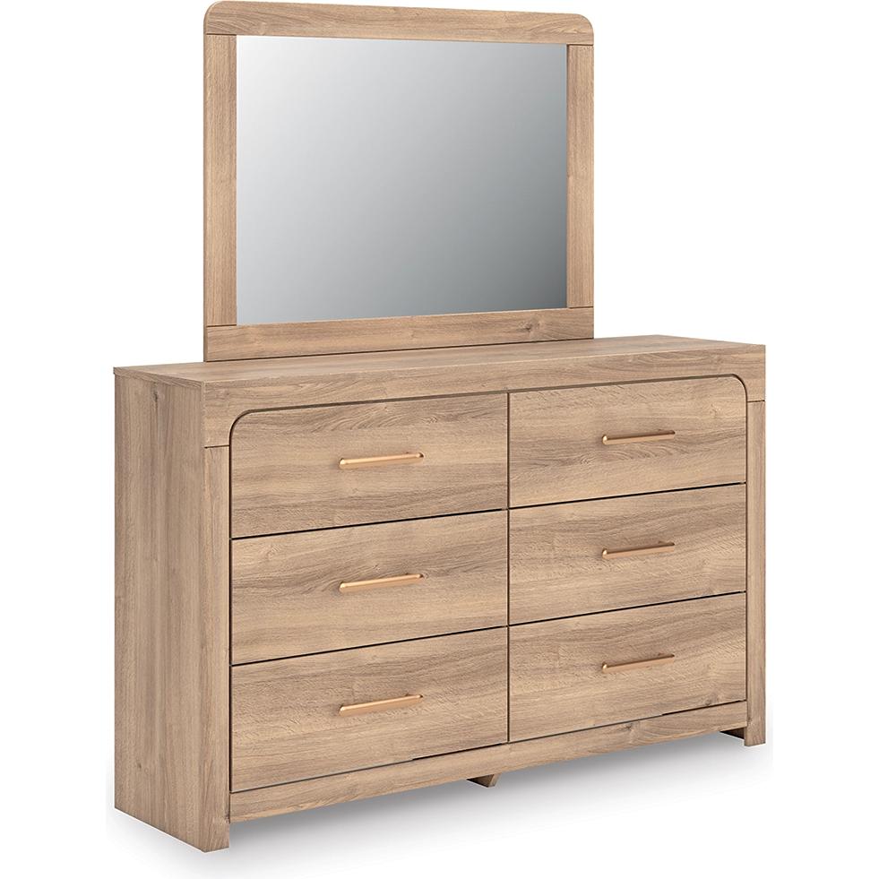 Signature Design by Ashley Kinlanni PCB1360B1 Dresser and Mirror - American Furniture of Slidell