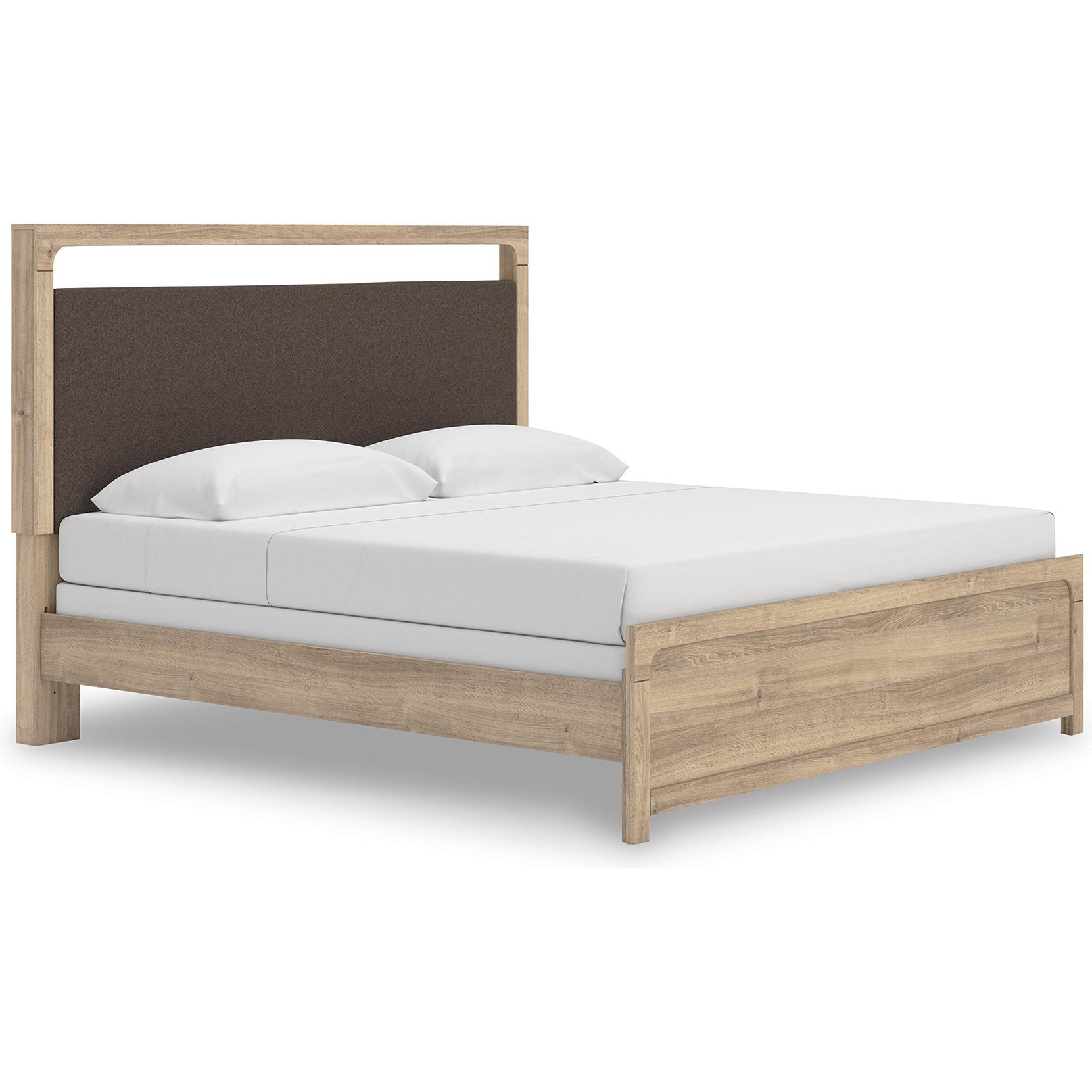 Signature Design by Ashley Kinlanni PCB1360B15 King Upholstered Panel Bed - American Furniture of Slidell