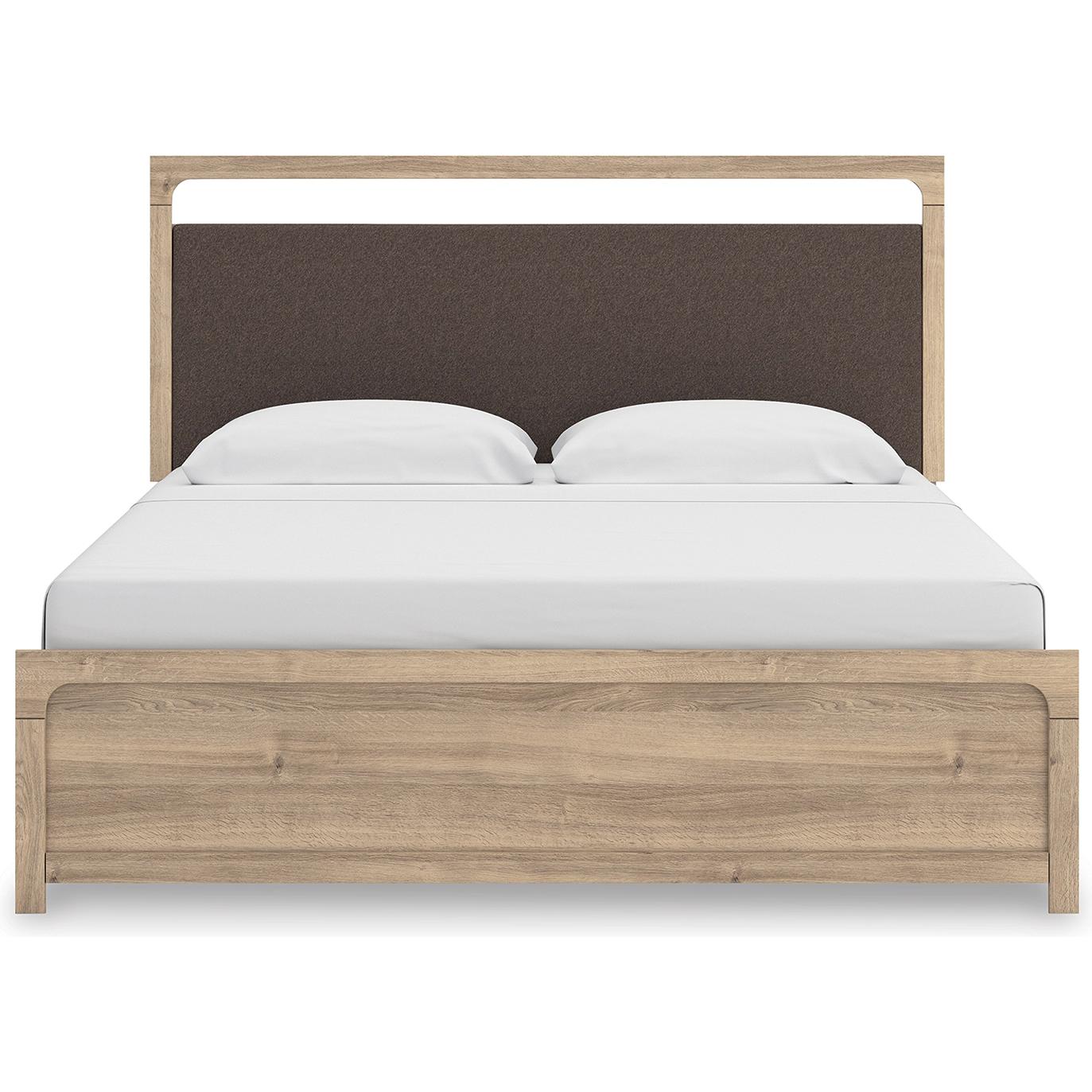 Signature Design by Ashley Kinlanni PCB1360B15 King Upholstered Panel Bed - American Furniture of Slidell