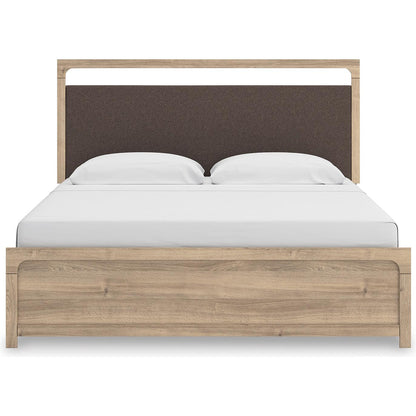 Signature Design by Ashley Kinlanni PCB1360B15 King Upholstered Panel Bed - American Furniture of Slidell
