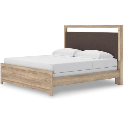 Signature Design by Ashley Kinlanni PCB1360B15 King Upholstered Panel Bed - American Furniture of Slidell