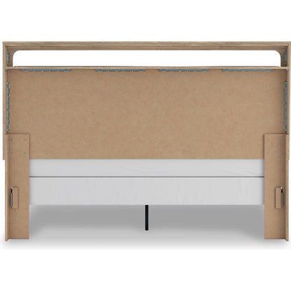 Signature Design by Ashley Kinlanni PCB1360B15 King Upholstered Panel Bed - American Furniture of Slidell