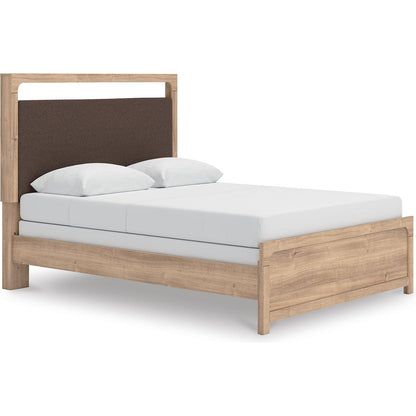 Signature Design by Ashley Kinlanni PCB1360B4 Queen Upholstered Panel Bed - American Furniture of Slidell