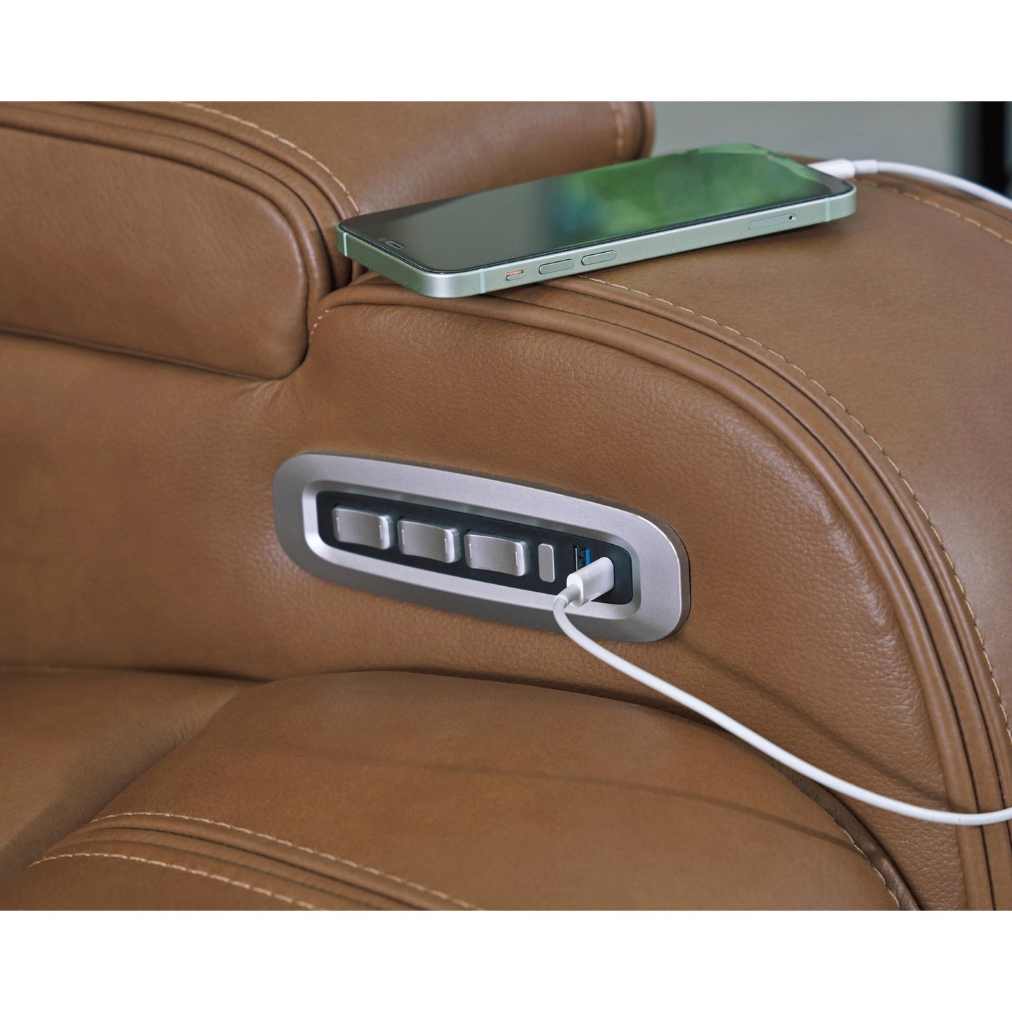 Signature Design by Ashley Knightington PCU1160015A Power Reclining Sofa with Audio Seating - American Furniture of Slidell