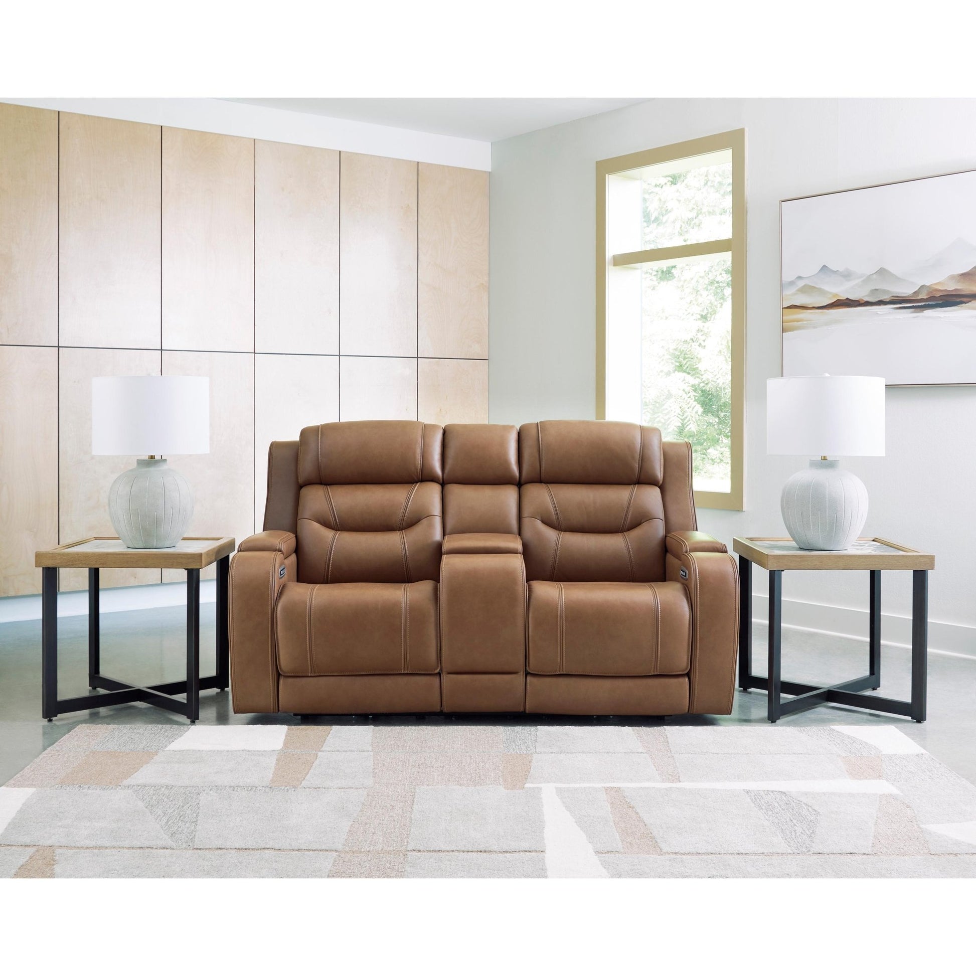 Signature Design by Ashley Knightington PCU1160018A Power Reclining Love with Audio Seating - American Furniture of Slidell