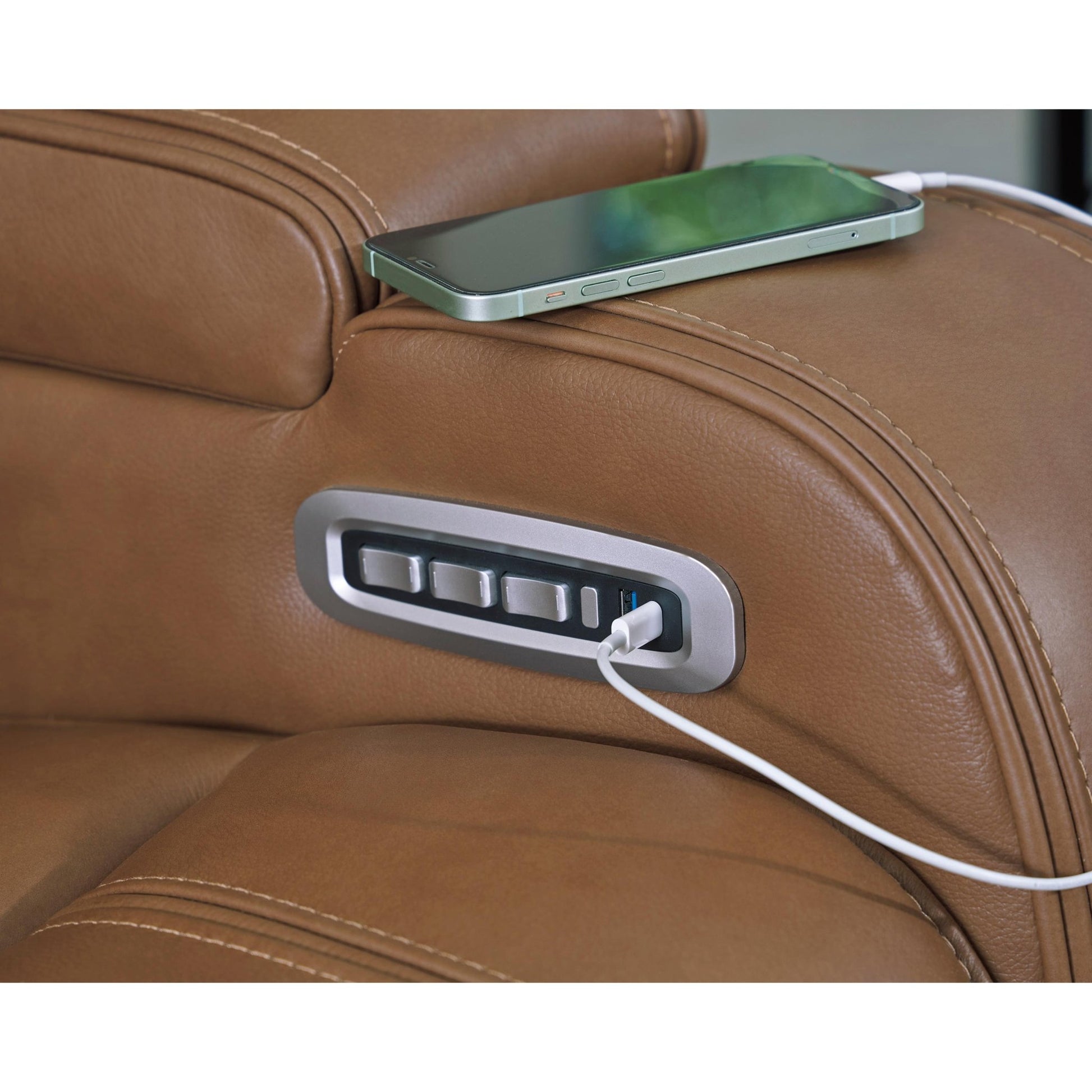 Signature Design by Ashley Knightington PCU1160018A Power Reclining Love with Audio Seating - American Furniture of Slidell
