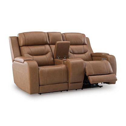 Signature Design by Ashley Knightington PCU1160018A Power Reclining Love with Audio Seating - American Furniture of Slidell