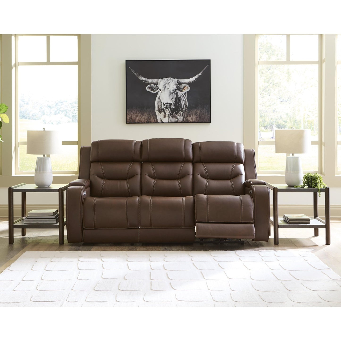 Signature Design by Ashley Knightington PCU1160215A Power Reclining Sofa with Audio Seating - American Furniture of Slidell
