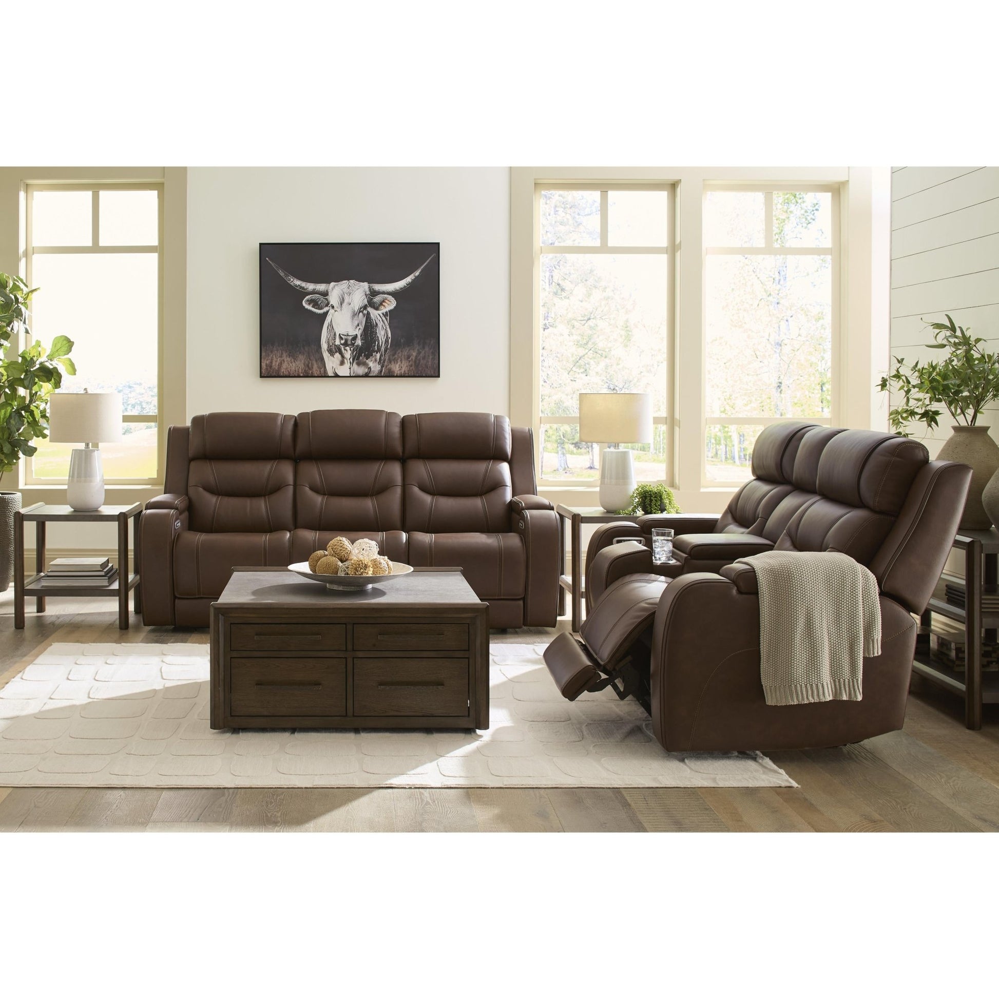 Signature Design by Ashley Knightington PCU1160215A Power Reclining Sofa with Audio Seating - American Furniture of Slidell