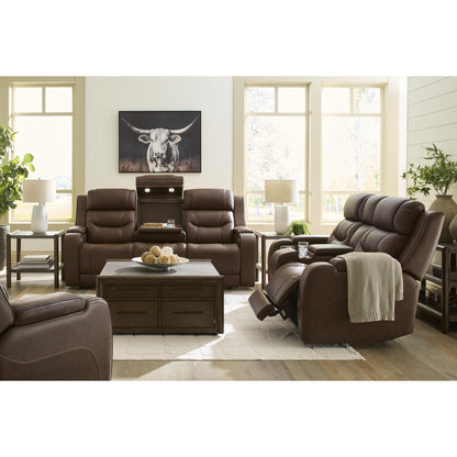 Signature Design by Ashley Knightington PCU1160215A Power Reclining Sofa with Audio Seating - American Furniture of Slidell