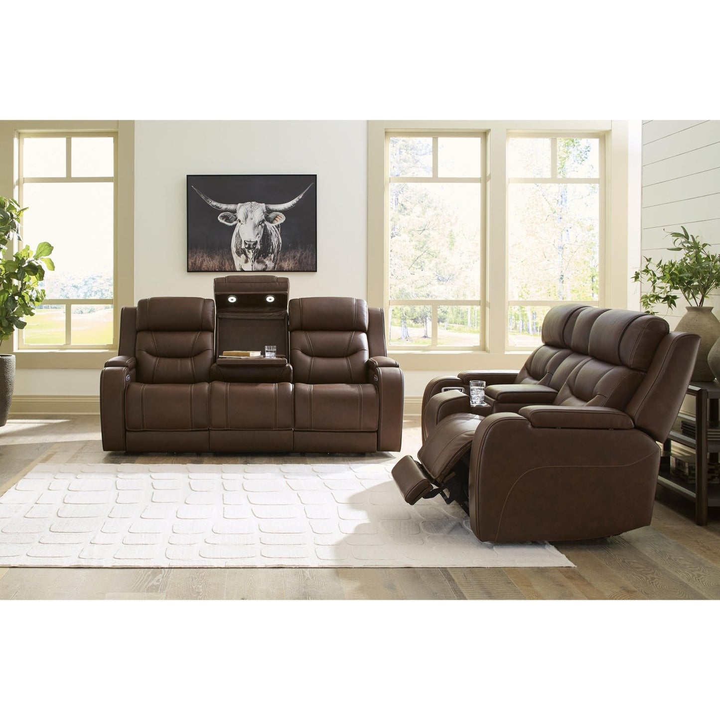 Signature Design by Ashley Knightington PCU1160215A Power Reclining Sofa with Audio Seating - American Furniture of Slidell
