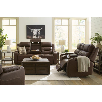 Signature Design by Ashley Knightington PCU1160218A Power Reclining Love with Audio Seating - American Furniture of Slidell