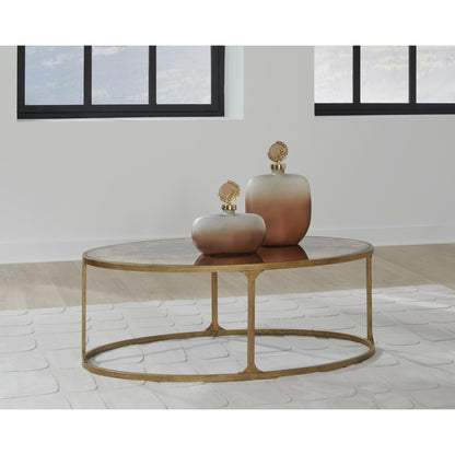 Signature Design by Ashley Korajane T399 - 0 Oval Cocktail Table - American Furniture of Slidell