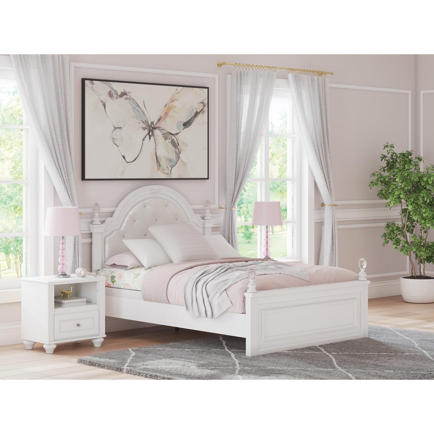 Signature Design by Ashley Kozlani Full Upholstered Panel Bed PCB1819 - 187/PCB1819 - 84/PCB1819 - 86 - American Furniture of Slidell