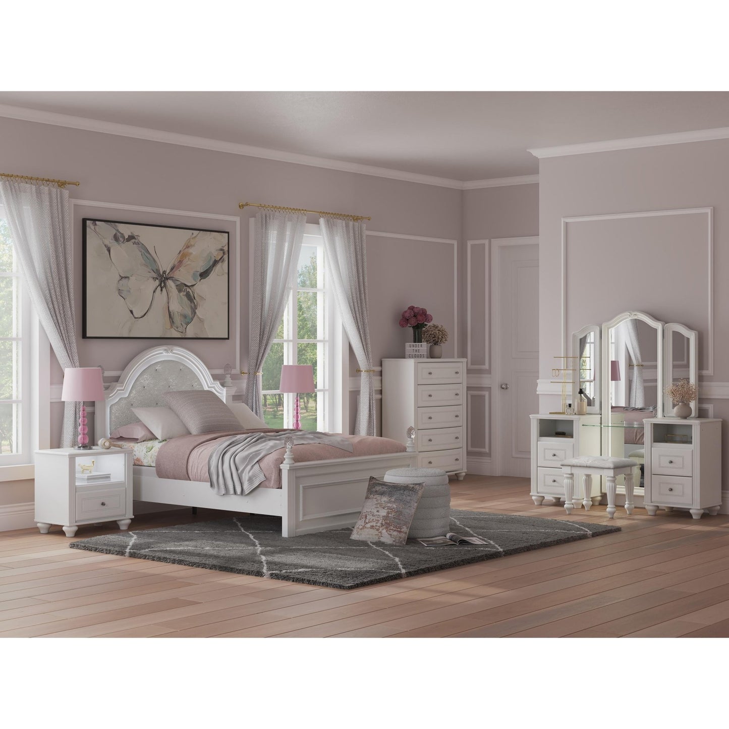 Signature Design by Ashley Kozlani Full Upholstered Panel Bed PCB1819 - 187/PCB1819 - 84/PCB1819 - 86 - American Furniture of Slidell