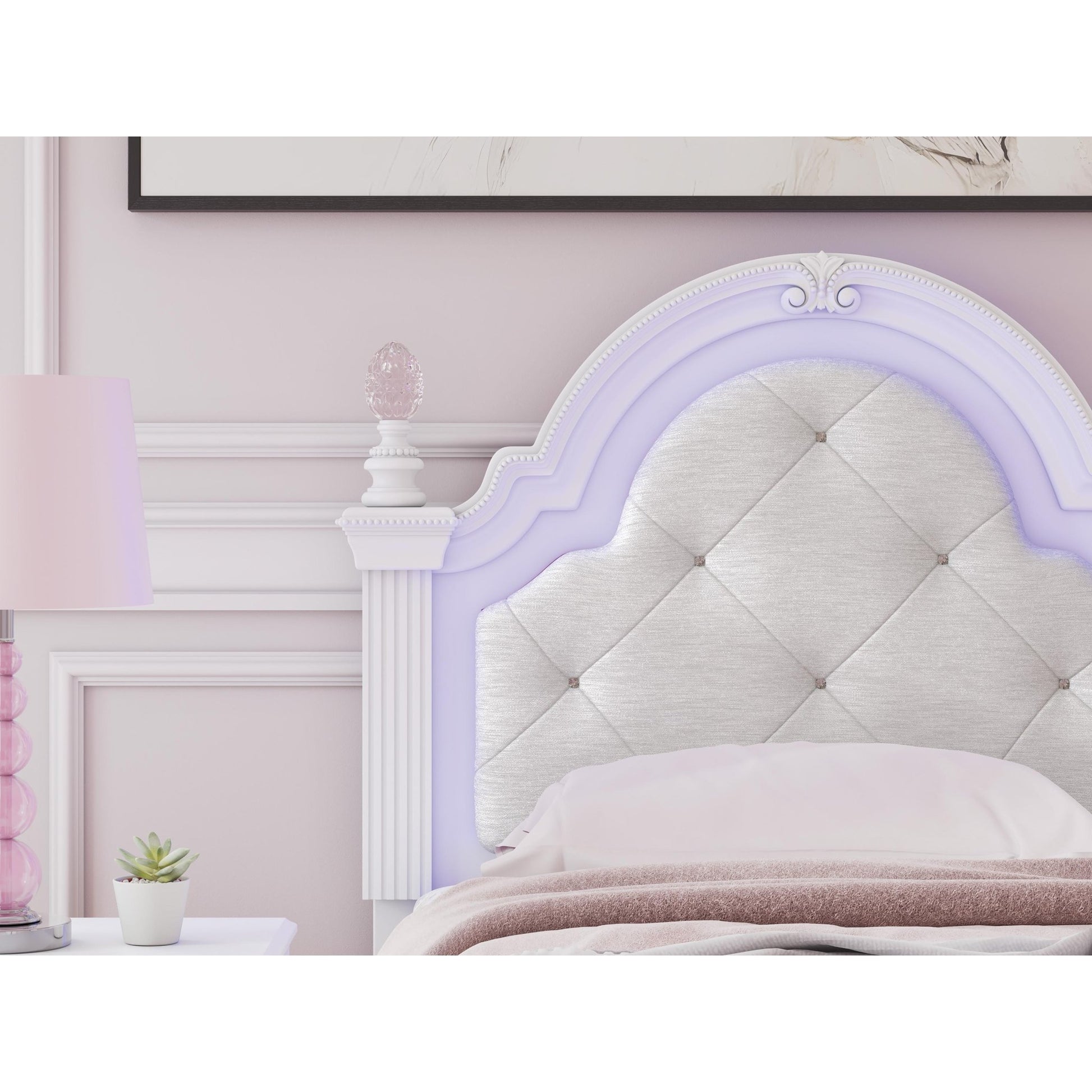 Signature Design by Ashley Kozlani PCB1819 - 153 Twin Upholstered Panel Headboard - American Furniture of Slidell