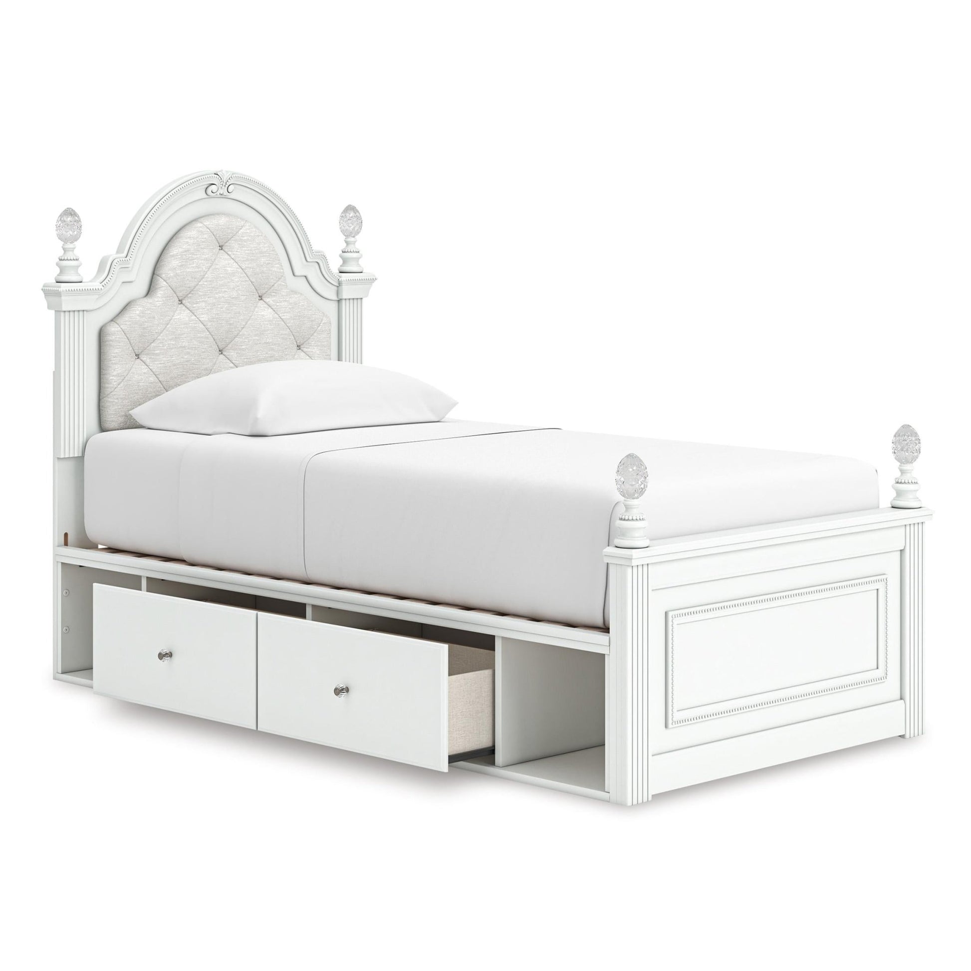 Signature Design by Ashley Kozlani Twin Upholstered Panel Bed with Storage PCB1819 - 153/PCB1819 - 52/PCB1819 - 150/B100 - 11 - American Furniture of Slidell