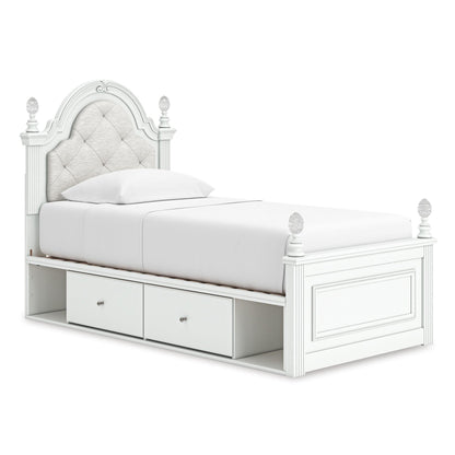 Signature Design by Ashley Kozlani Twin Upholstered Panel Bed with Storage PCB1819 - 153/PCB1819 - 52/PCB1819 - 150/B100 - 11 - American Furniture of Slidell