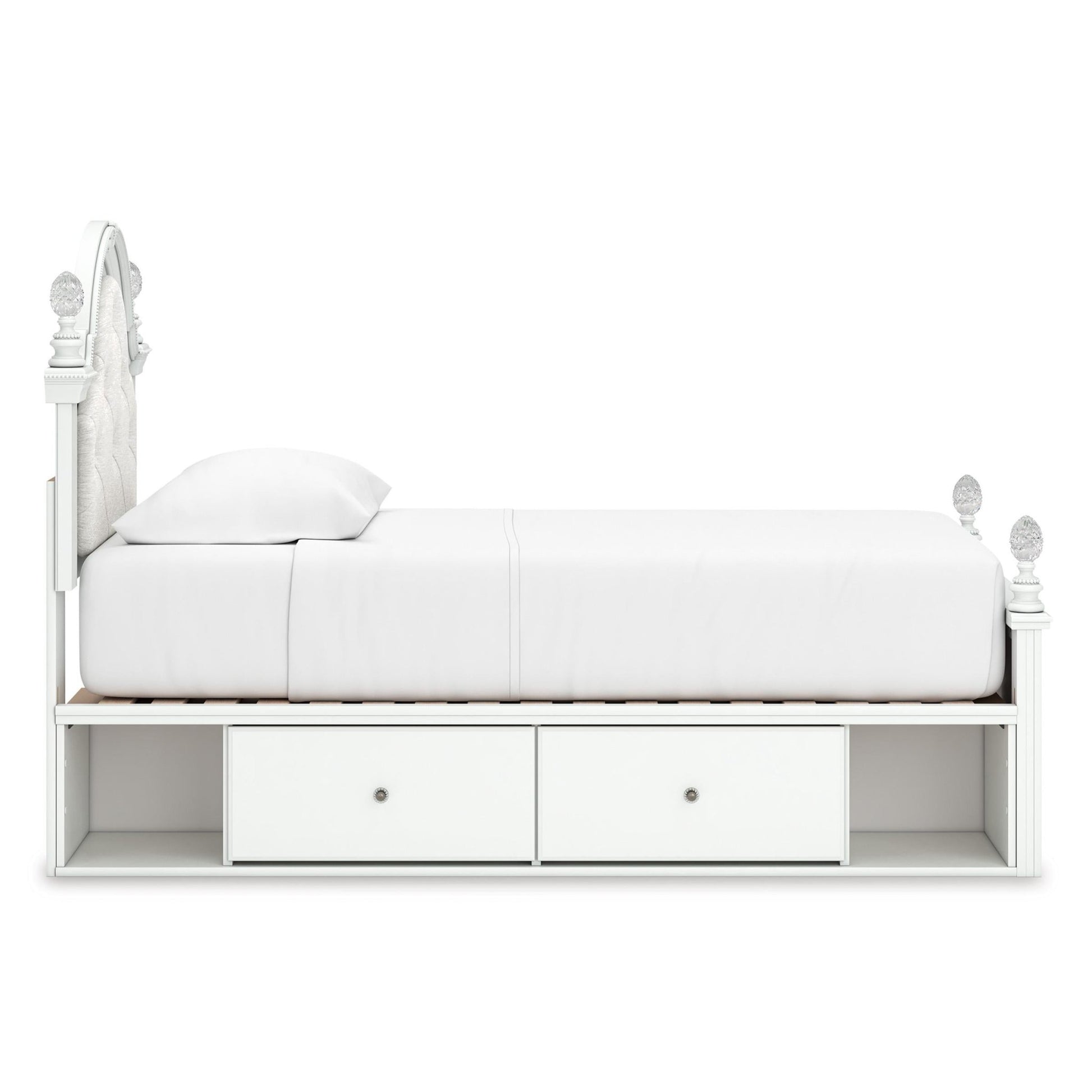 Signature Design by Ashley Kozlani Twin Upholstered Panel Bed with Storage PCB1819 - 153/PCB1819 - 52/PCB1819 - 150/B100 - 11 - American Furniture of Slidell