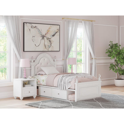 Signature Design by Ashley Kozlani Twin Upholstered Panel Bed with Storage PCB1819 - 153/PCB1819 - 52/PCB1819 - 150/B100 - 11 - American Furniture of Slidell