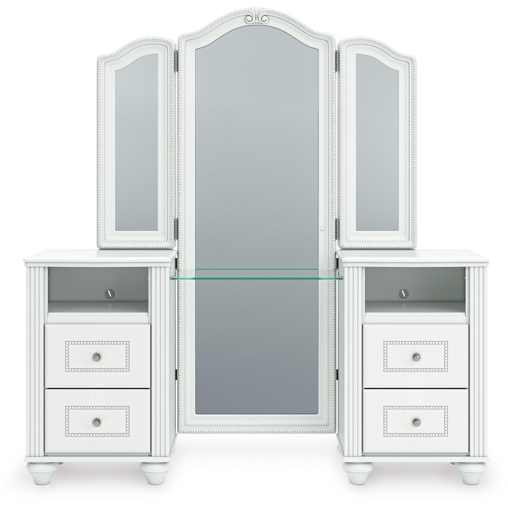 Signature Design by Ashley Kozlani Vanity Set PCB1819 - 22/PCB1819 - 22/PCB1819 - 25 - American Furniture of Slidell