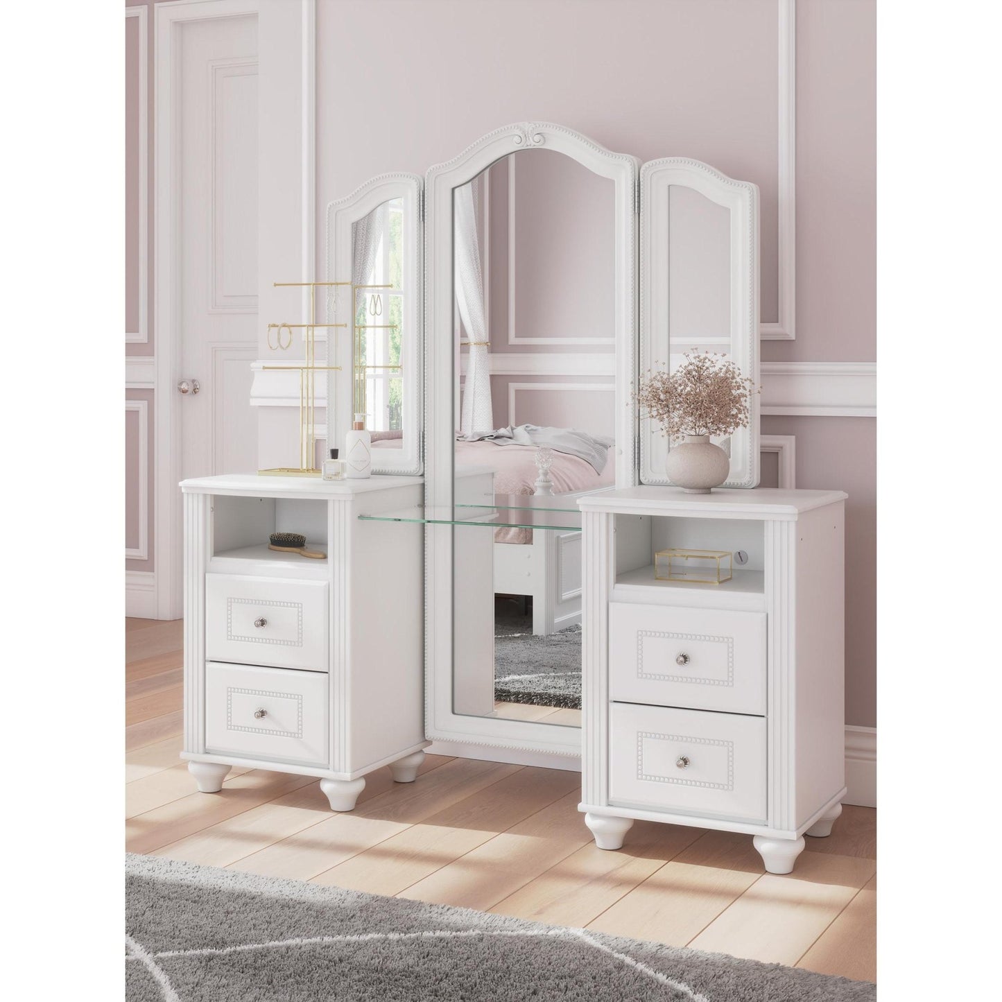 Signature Design by Ashley Kozlani Vanity Set PCB1819 - 22/PCB1819 - 22/PCB1819 - 25 - American Furniture of Slidell