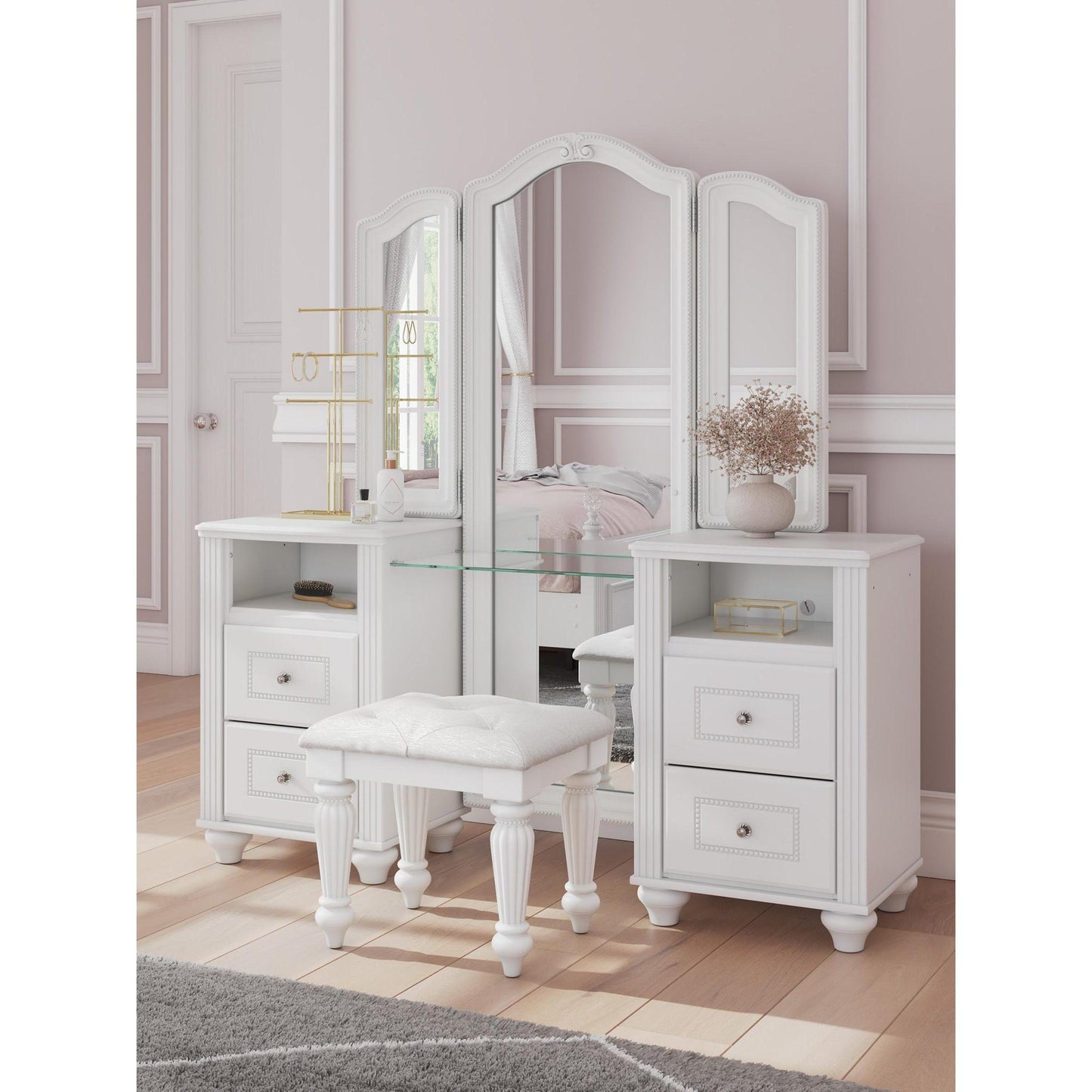 Signature Design by Ashley Kozlani Vanity Set PCB1819 - 22/PCB1819 - 22/PCB1819 - 25 - American Furniture of Slidell